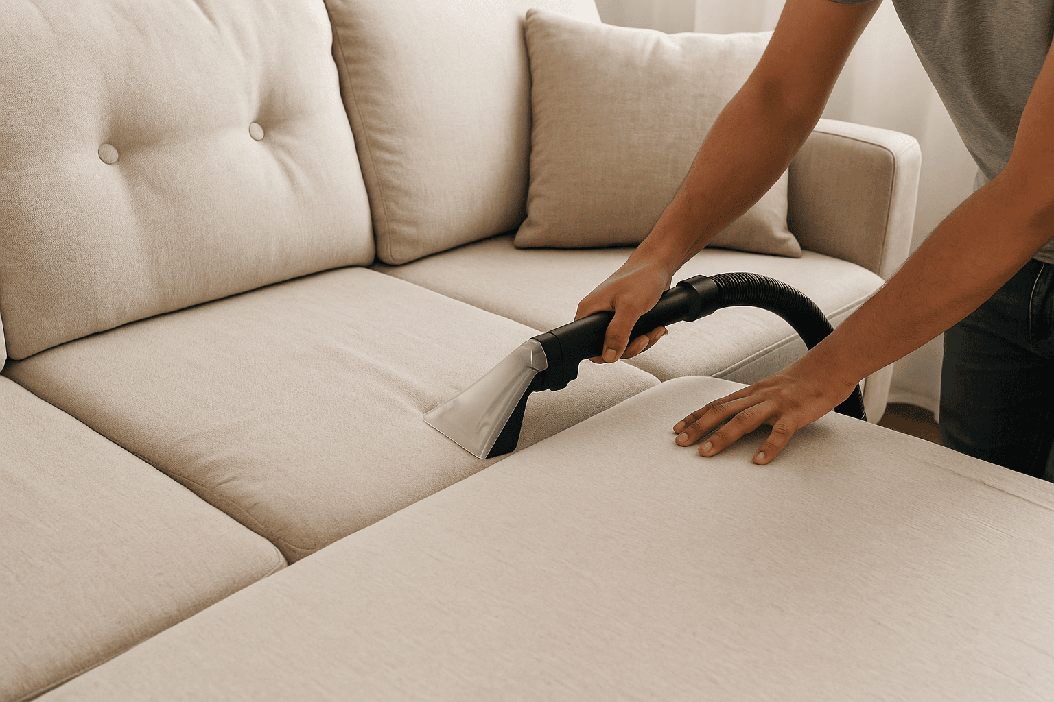 how to clean a sofa at home
